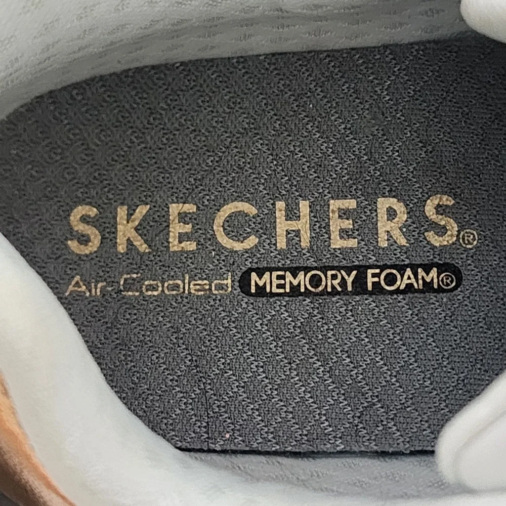 Skechers Street‎ Uno Gen1 Shimmer Away Shoes Girls US 2 White/Gold Sneakers